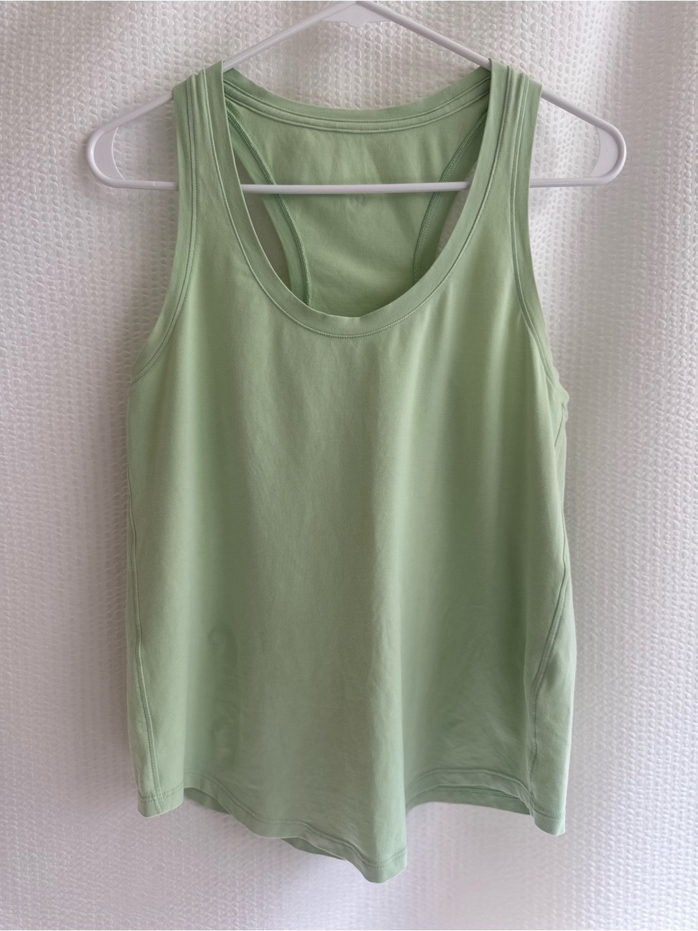 LULULEMON Love Tank Light Green Racerback Pima Cotton Yoga Workout Top Size 8